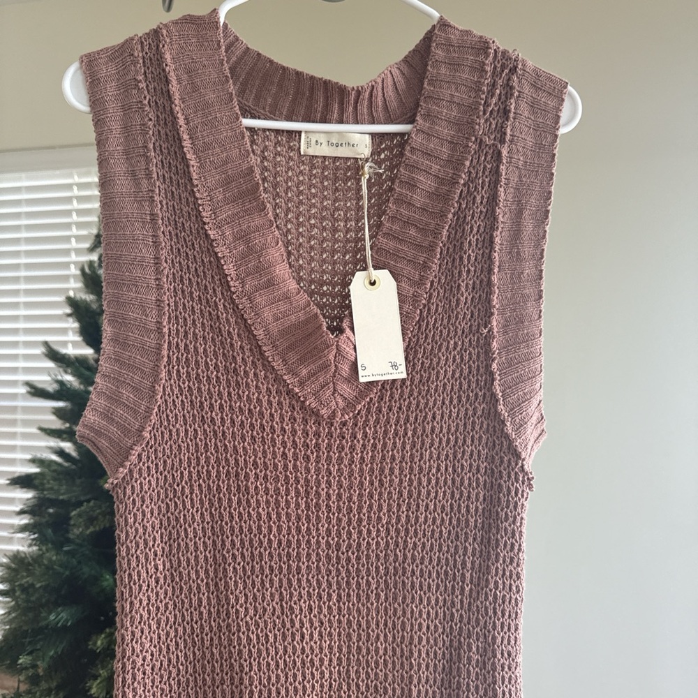 New Boutique Sleeveless Sweater Dress.